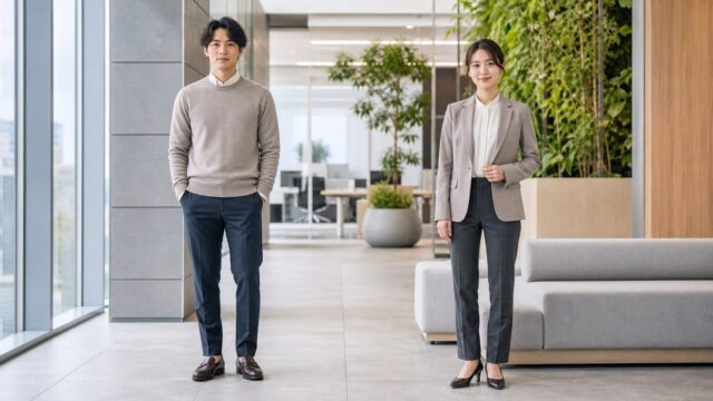 オフィスカジュアルとビジネスカジュアルの違いを場面で整理